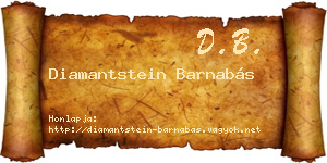 Diamantstein Barnabás névjegykártya