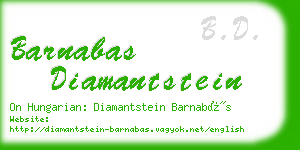 barnabas diamantstein business card